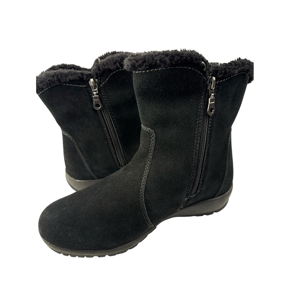 Sporto | Karmen Waterproof Black Suede Faux Fur Boots | Size 8.5 W